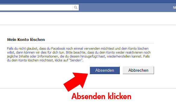 Facebook-Account löschen