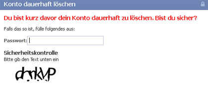 Facebook-Account löschen